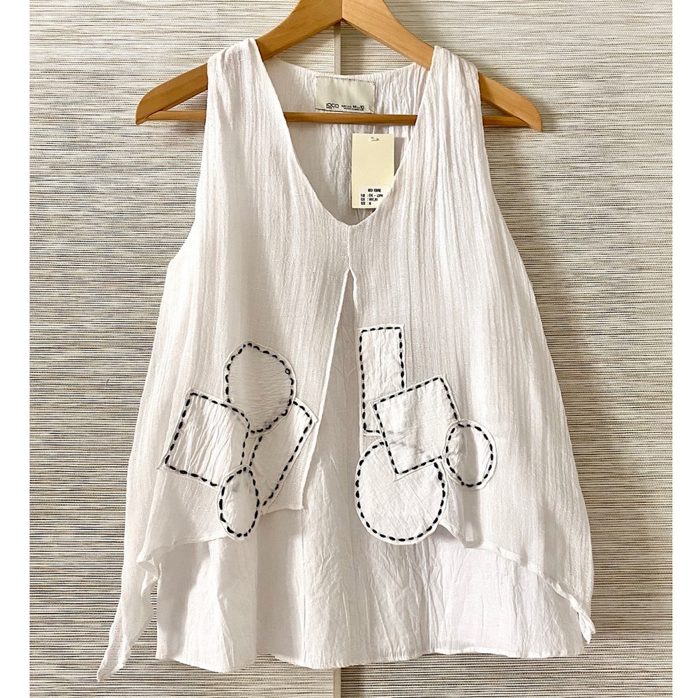 NWT - Geometric Layered Top - Picture 3 of 8